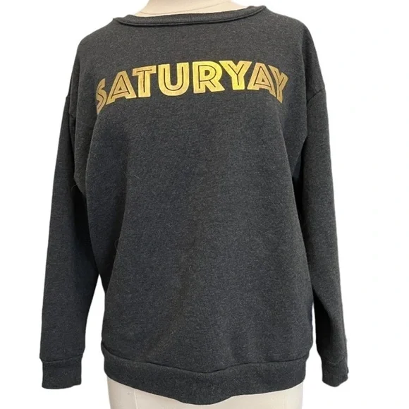 "Saturyay” Avon brand NWOT gray sweatshirt, size large. - Picture 4 of 9